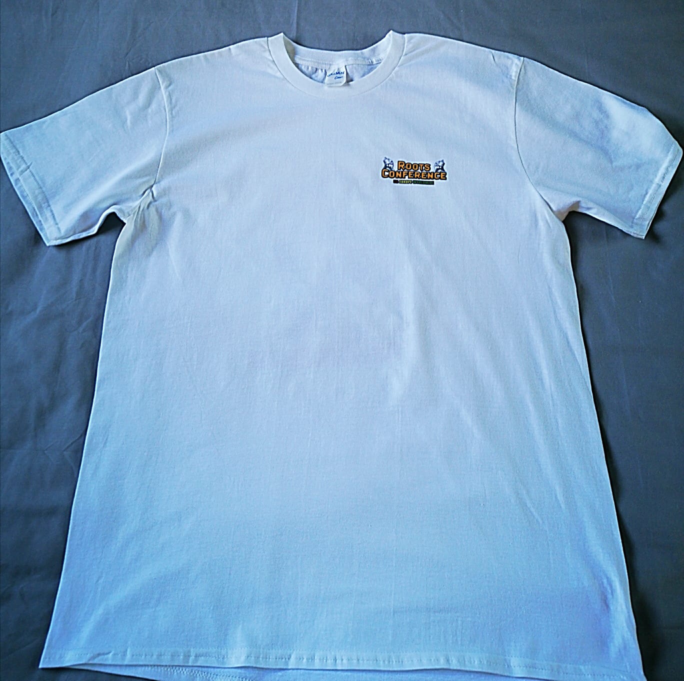 “ROOTS CONFERENCE” UNISEX HEAVY PREMIUM COTTON T-SHIRTS NEW IN STOCK – PRINTING FRONT & REAR IN MEDIUM OR LARGE - Image 17