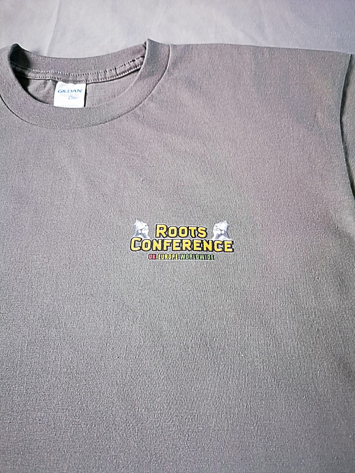 “ROOTS CONFERENCE” UNISEX HEAVY PREMIUM COTTON T-SHIRTS NEW IN STOCK – PRINTING FRONT & REAR IN MEDIUM OR LARGE - Image 9