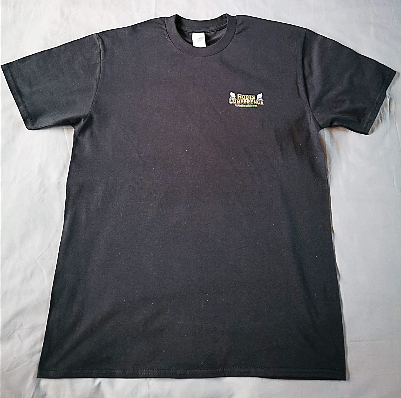 “ROOTS CONFERENCE” UNISEX HEAVY PREMIUM COTTON T-SHIRTS NEW IN STOCK – PRINTING FRONT & REAR IN MEDIUM OR LARGE - Image 4
