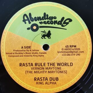 💥🔥💥 BRAND NEW 12" VINYL ABENDIGO RECORDS "RASTA RULE THE WORLD / FAITH CAN MOVE MOUNTAINS REMIX" BIG BIG TUNE!